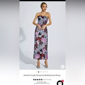 Brand new abundance sequin floral dress